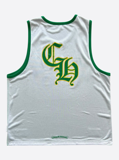 Chrome Hearts Green & White Logo Reversible Mesh Jersey