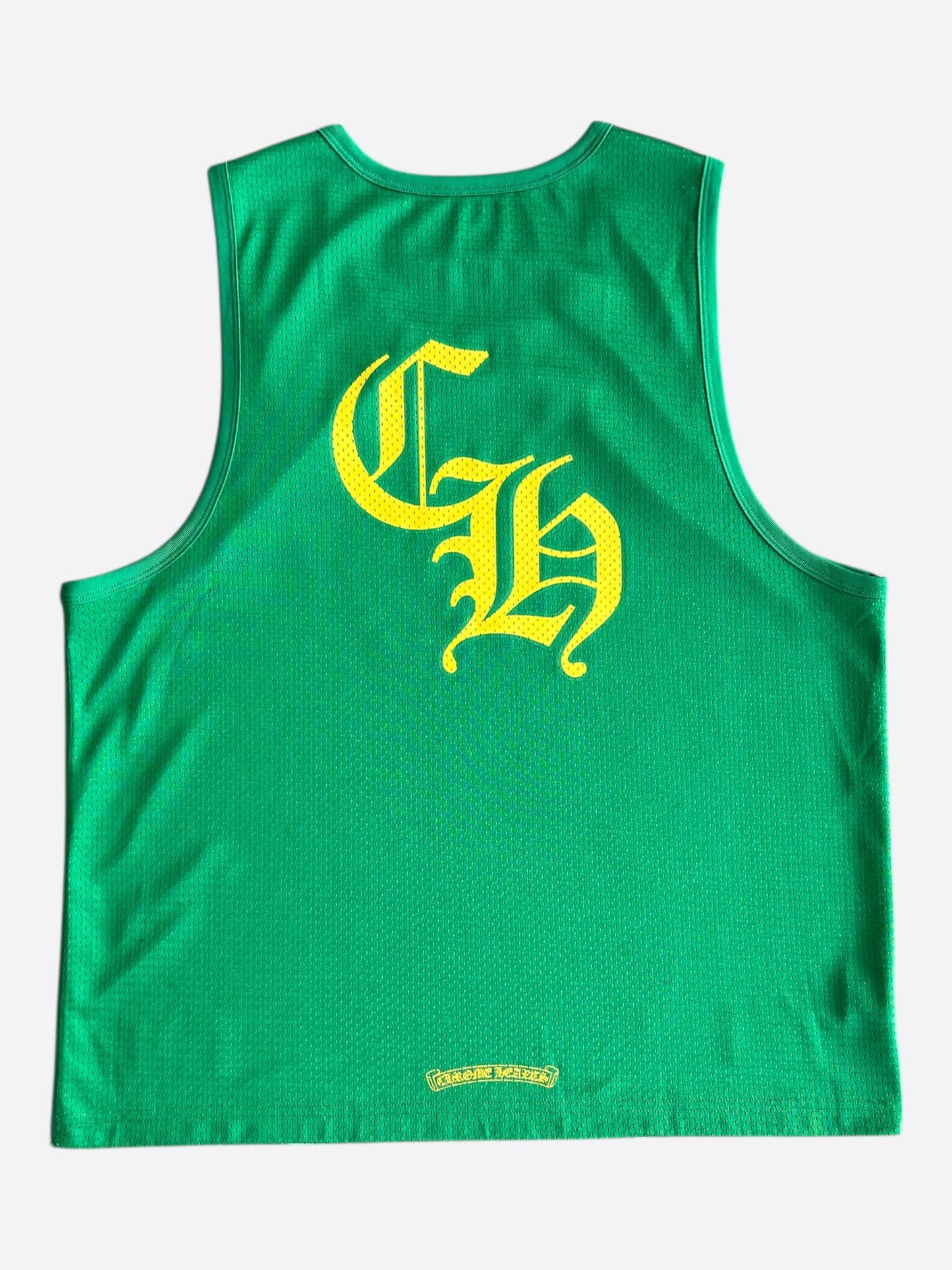 Chrome Hearts Green & White Logo Reversible Mesh Jersey