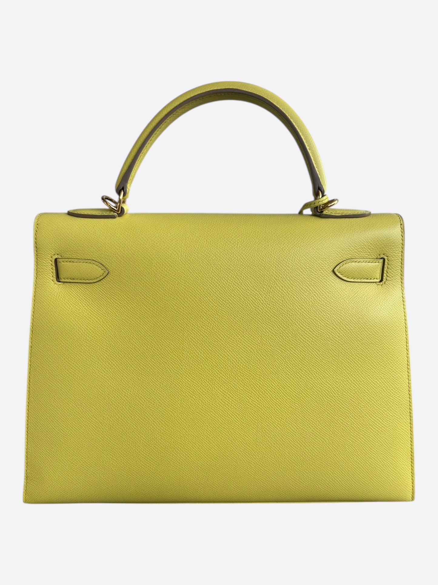 Hermes Lime Epsom & Gold Hardware Kelly 32