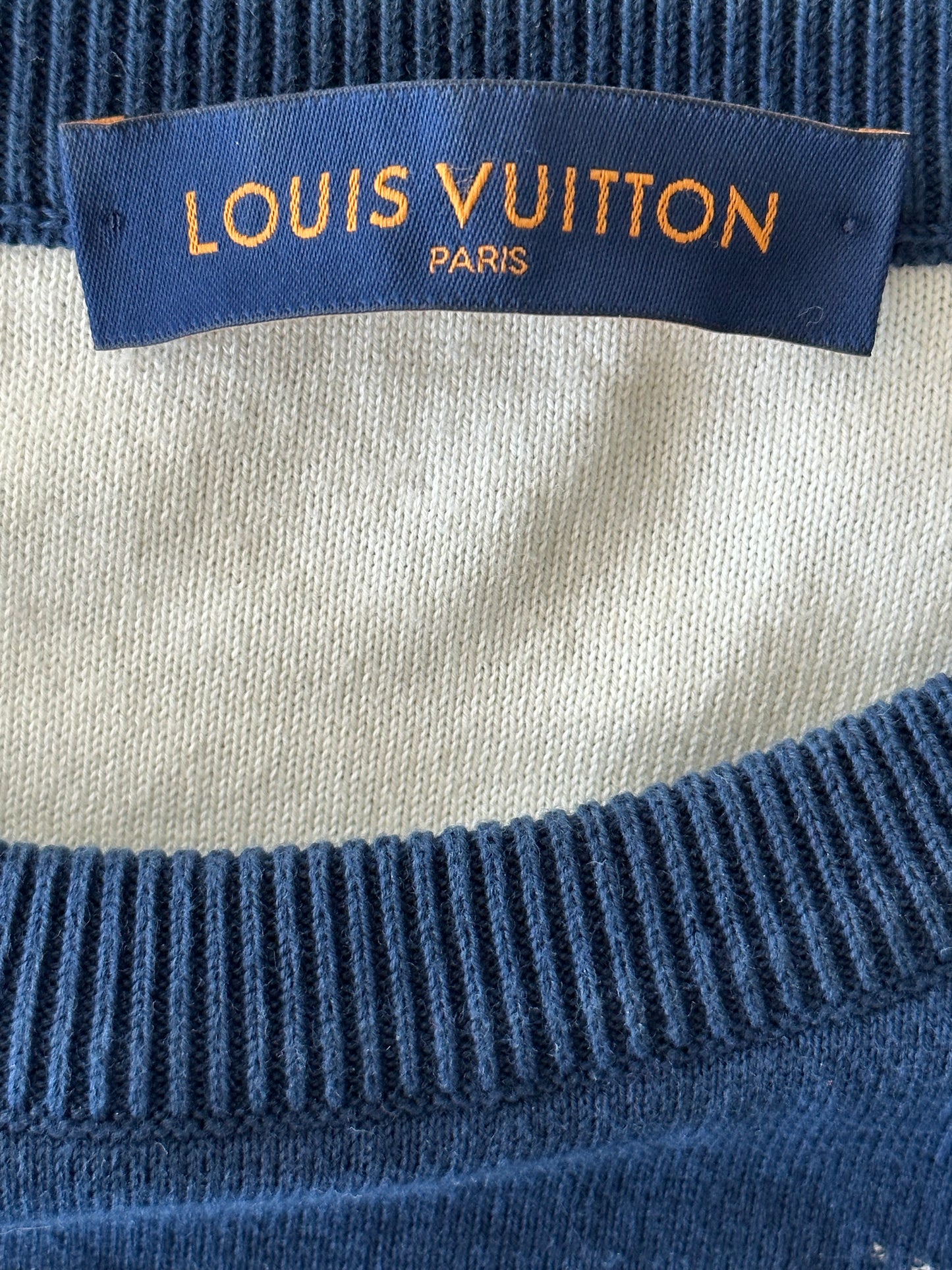 Louis Vuitton Blue & White Gradient Monogram Sweater