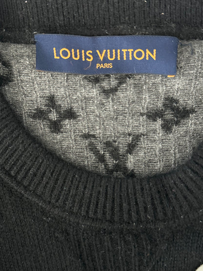 Louis Vuitton Black & Grey Monogram Cashmere Sweater