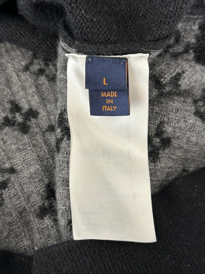 Louis Vuitton Black & Grey Monogram Cashmere Sweater