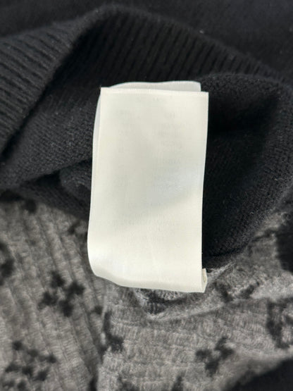 Louis Vuitton Black & Grey Monogram Cashmere Sweater