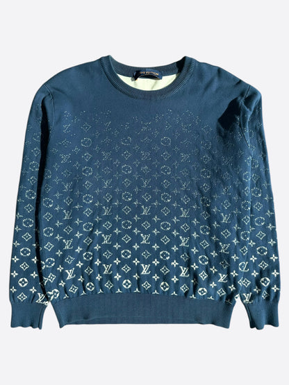 Louis Vuitton Blue & White Gradient Monogram Sweater