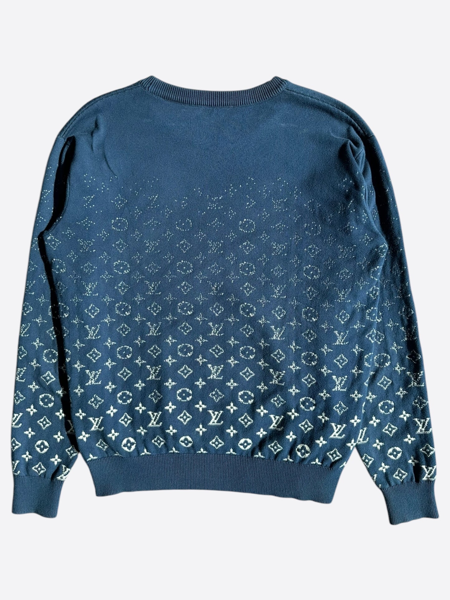 Louis Vuitton Blue & White Gradient Monogram Sweater