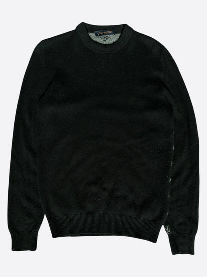 Louis Vuitton Black & Grey Monogram Cashmere Sweater