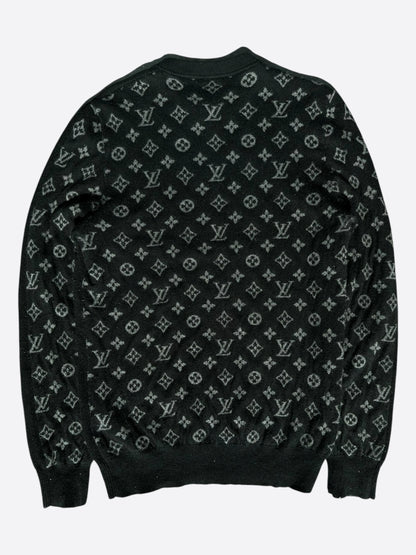 Louis Vuitton Black & Grey Monogram Cashmere Sweater