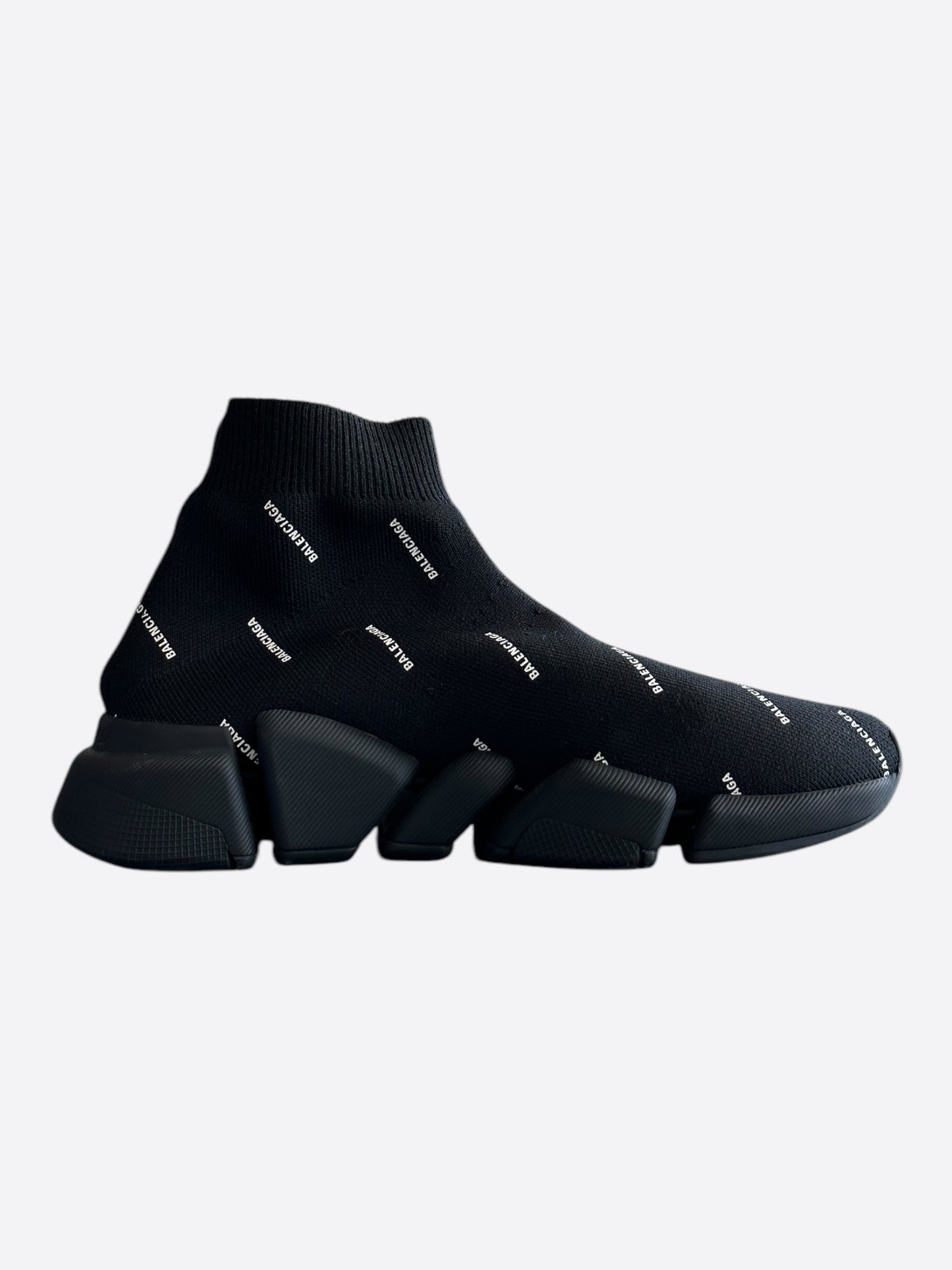 Balenciaga Black & White All Over Women's Speed Trainers