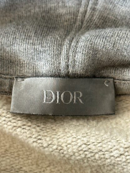 Dior Grey CD Icon Embroidered Logo Hoodie