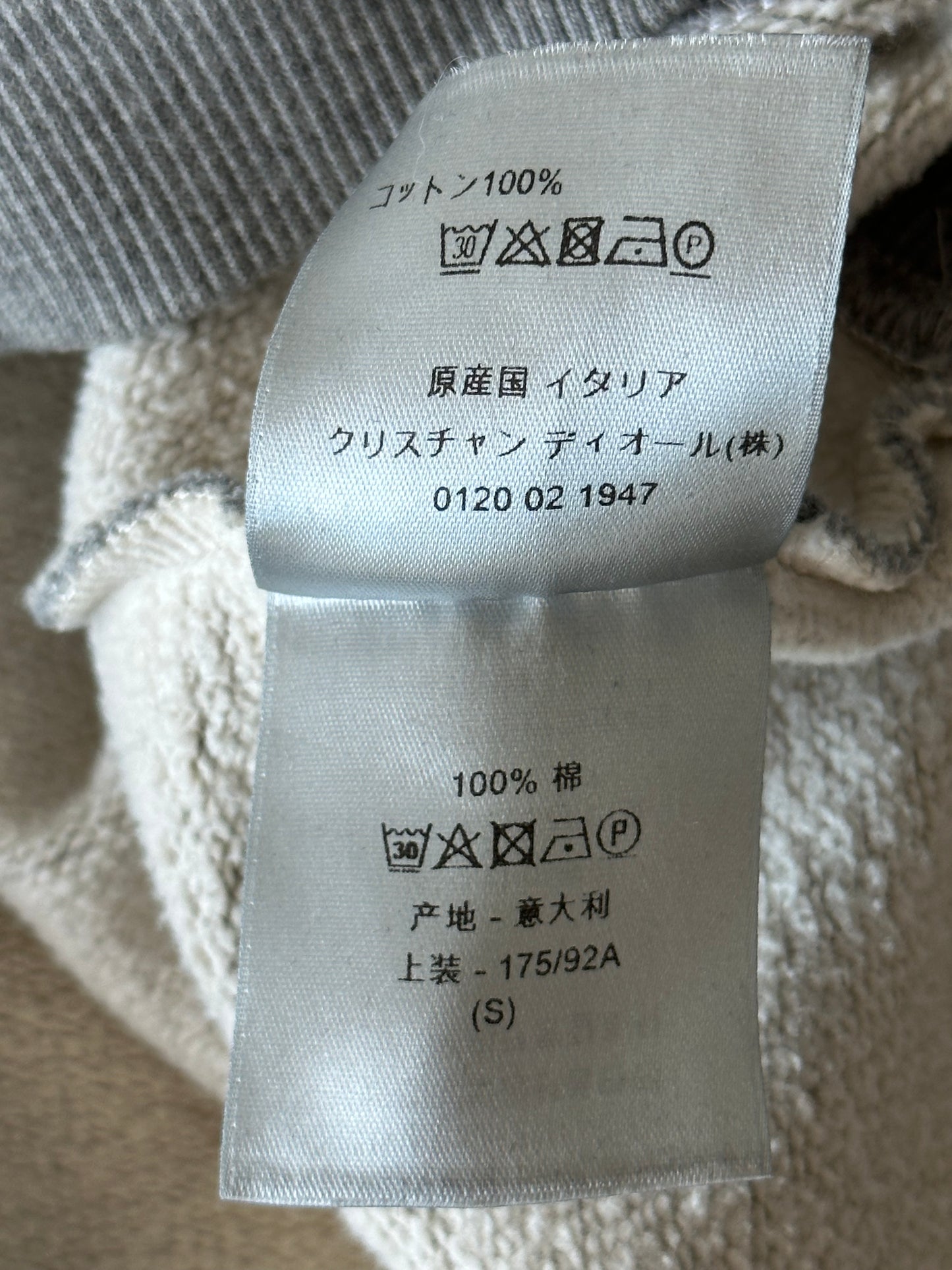 Dior Grey CD Icon Embroidered Logo Hoodie