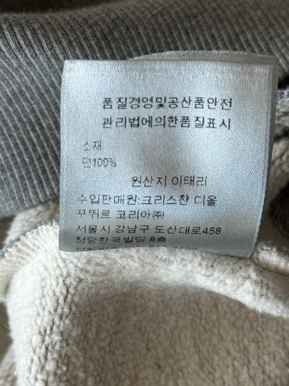 Dior Grey CD Icon Embroidered Logo Hoodie