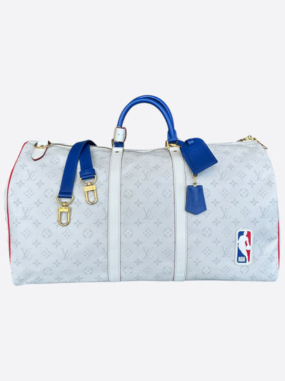 Louis Vuitton NBA White Monogram Keepall 50