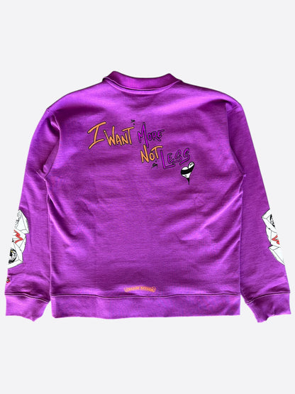 Chrome Hearts Matty Boy Purple More Not Less Polo Sweater