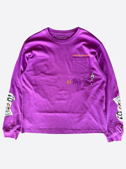 Chrome Hearts Matty Boy Purple More Not Less Longsleeve T-Shirt