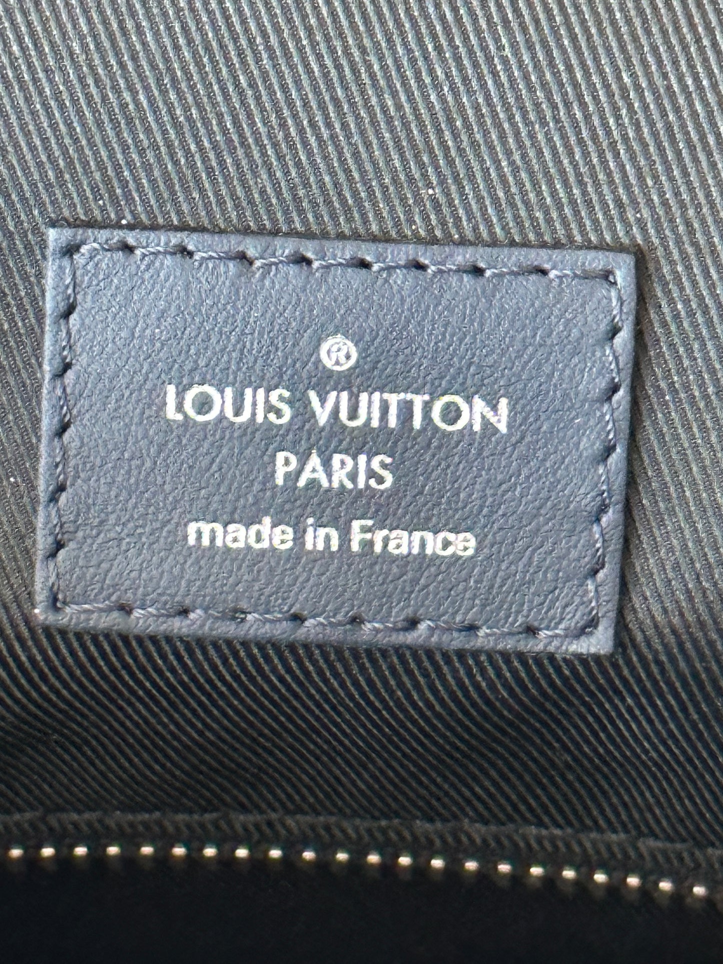 Louis Vuitton Navy Tapestry Monogram Christopher Backpack