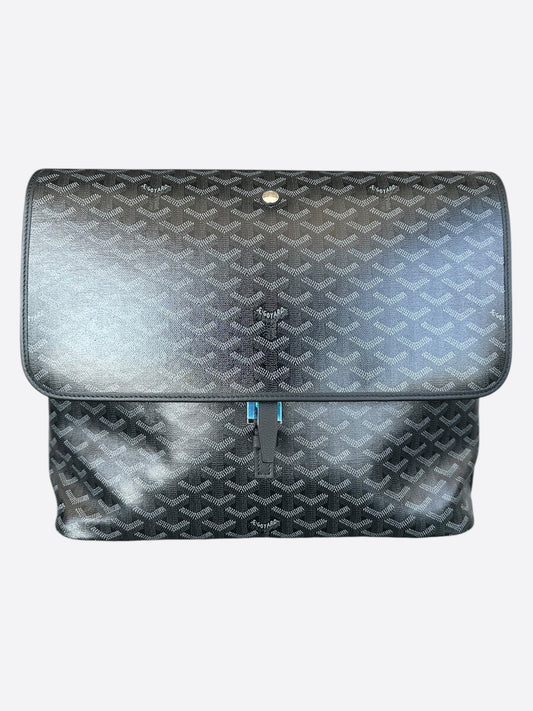 Goyard Jet Black Large Capetin Messenger Bag