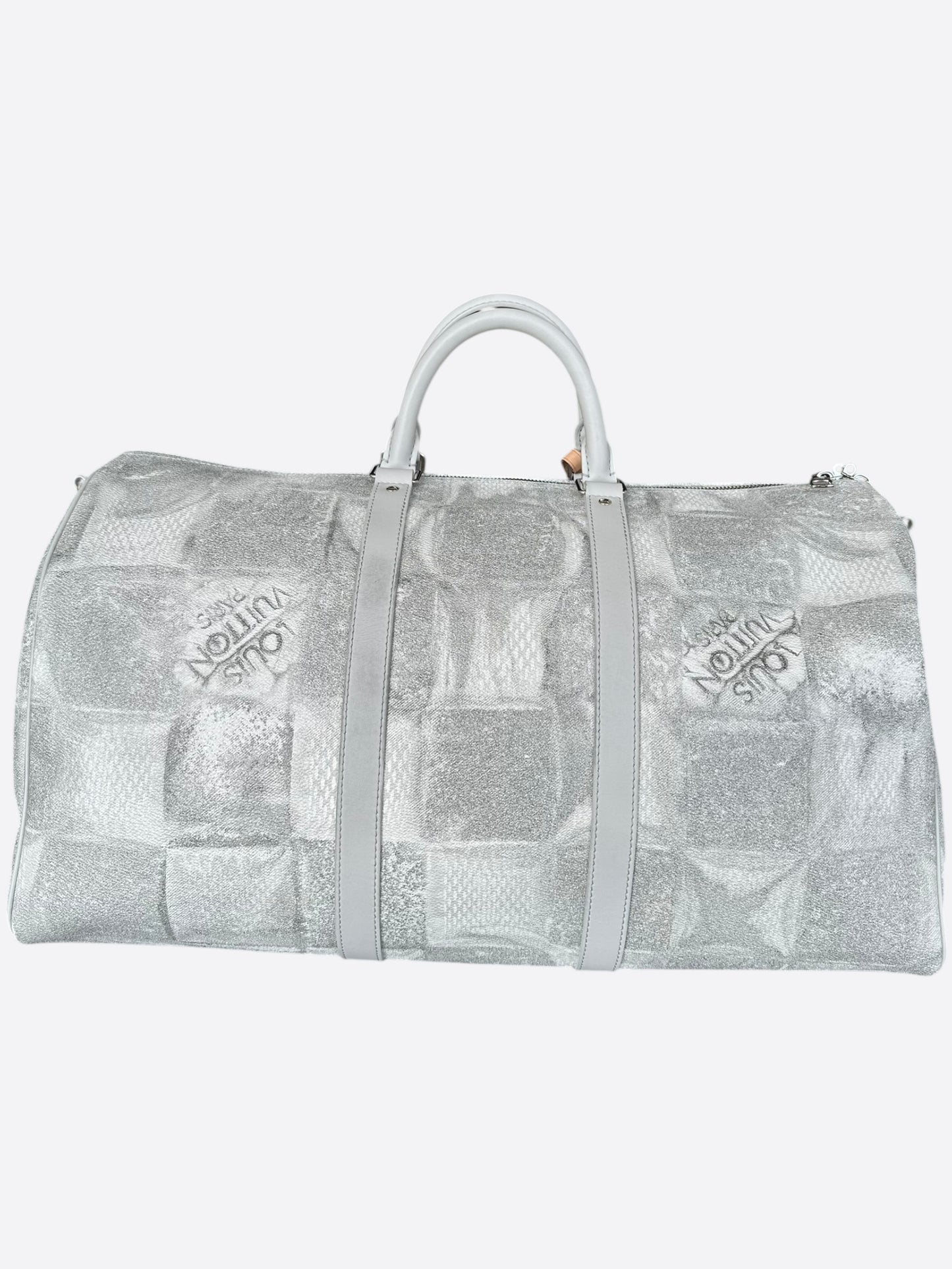 Louis Vuitton White & Grey Damier Salt Keepall 50