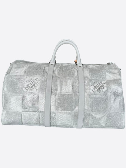 Louis Vuitton White & Grey Damier Salt Keepall 50