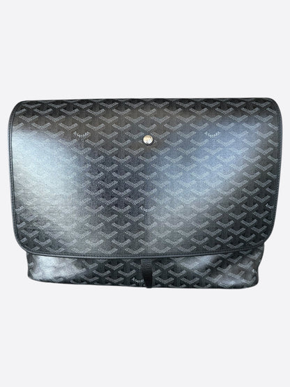 Goyard Jet Black Large Capetin Messenger Bag