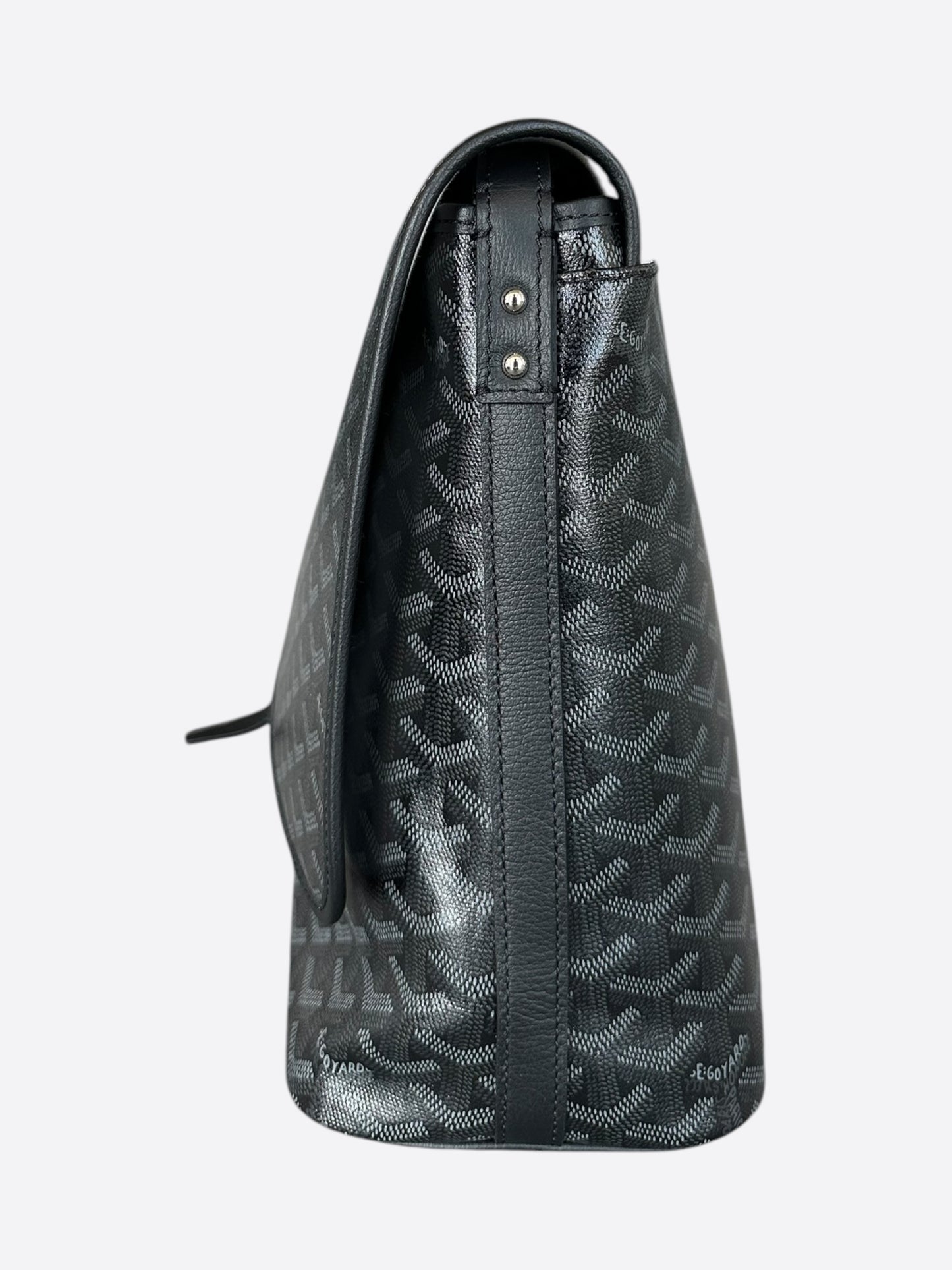 Goyard Jet Black Large Capetin Messenger Bag