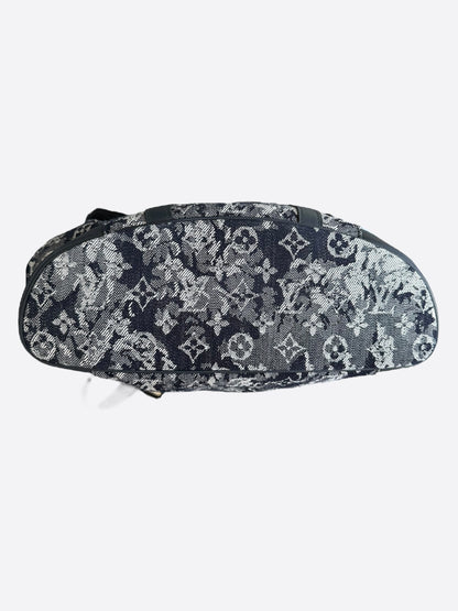 Louis Vuitton Navy Tapestry Monogram Christopher Backpack