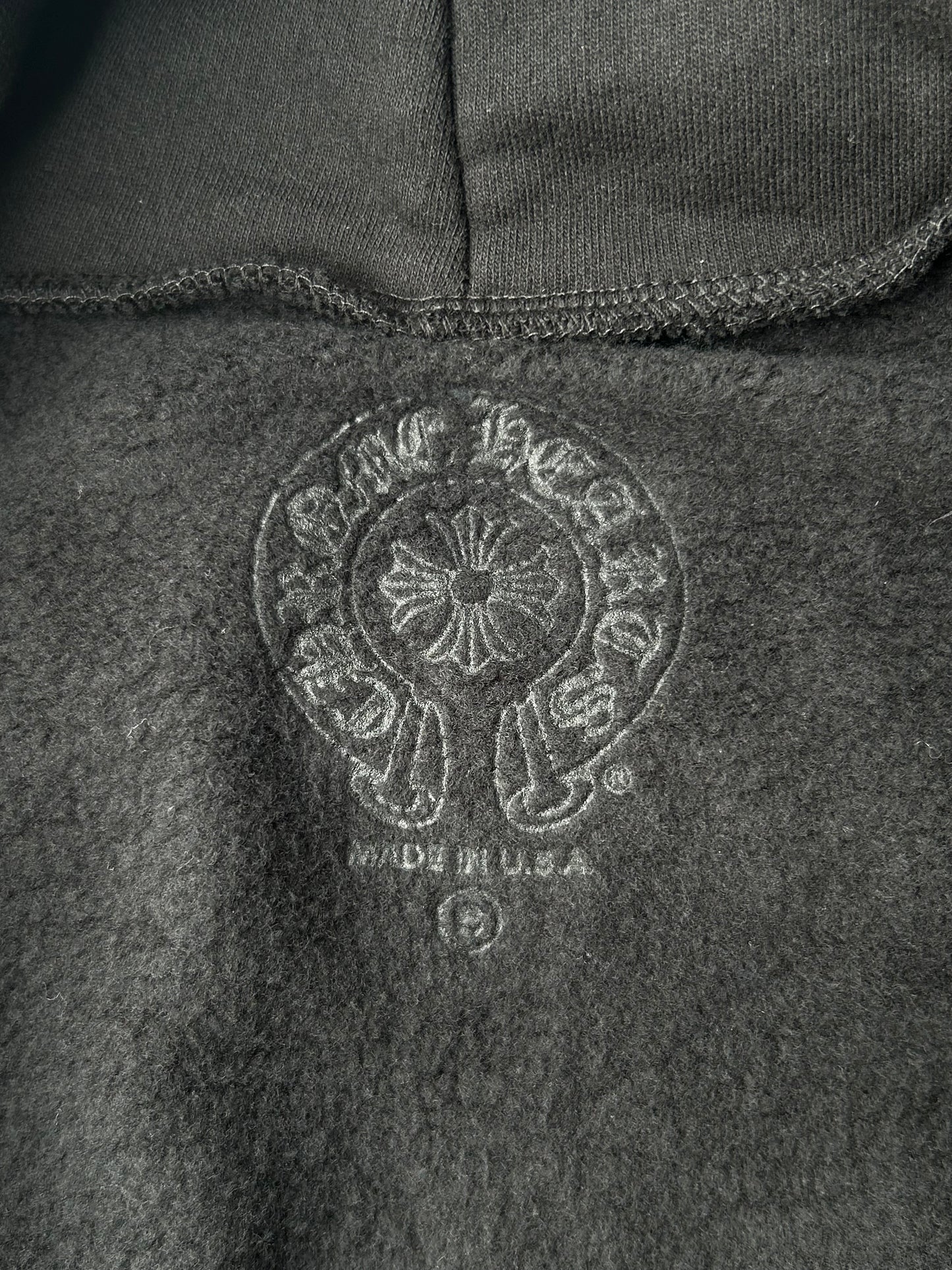 Chrome Hearts Black & White Manchester Exclusive Horseshoe Zip Up Hoodie