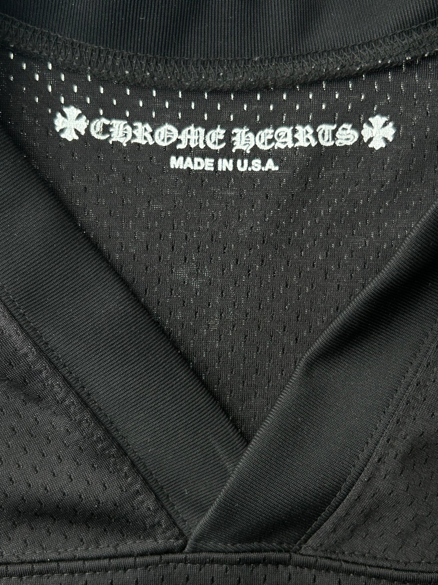 Chrome Hearts Black & White Logo Mesh Jersey