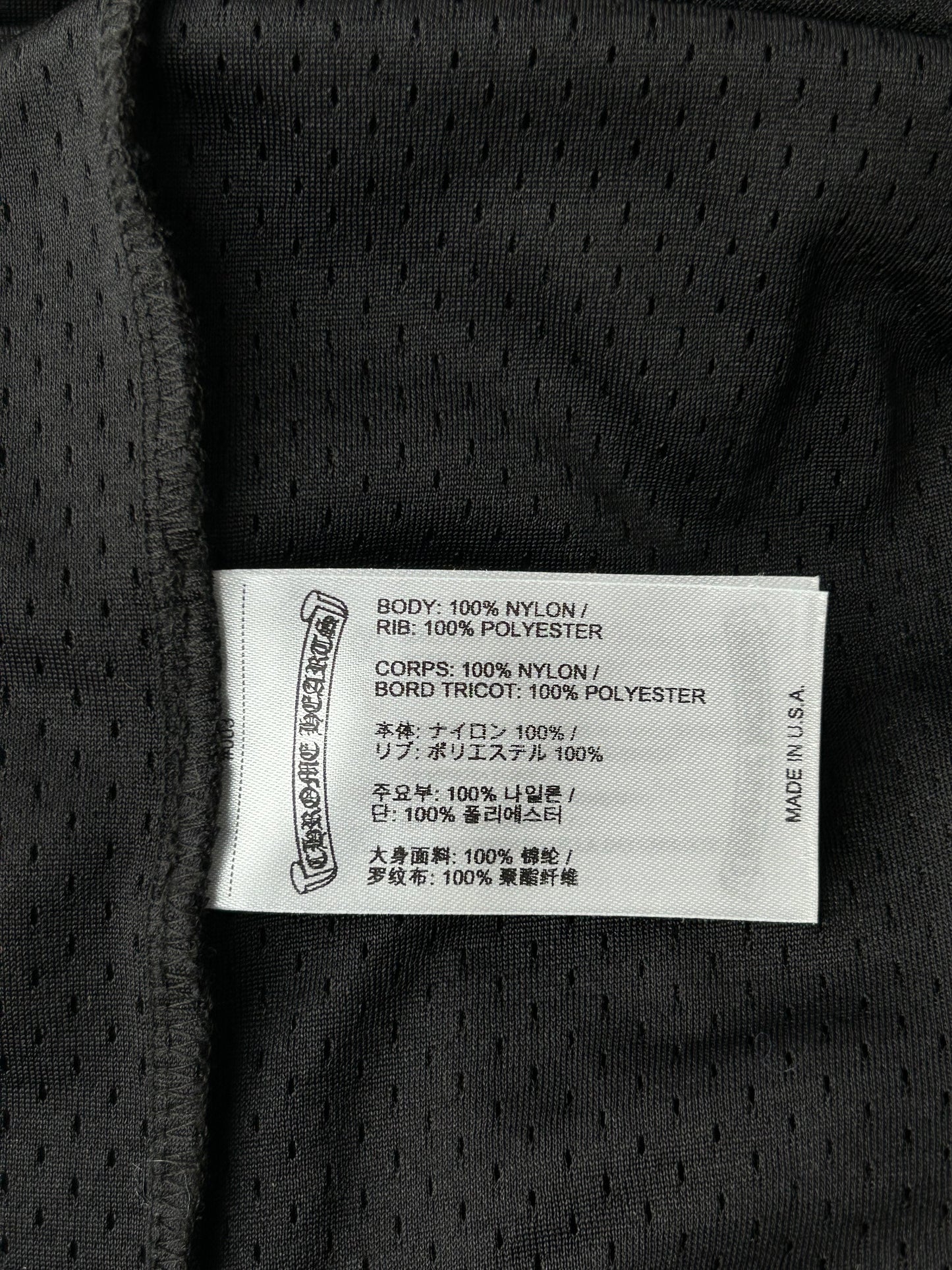 Chrome Hearts Black & White Logo Mesh Jersey