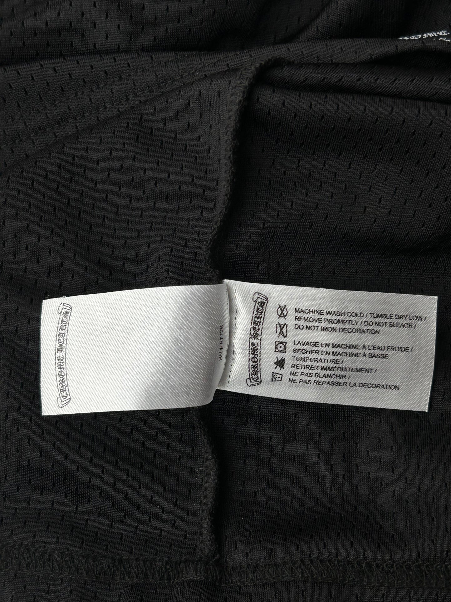 Chrome Hearts Black & White Logo Mesh Jersey