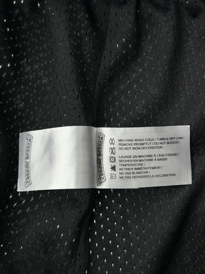 Chrome Hearts Black & White Logo Mesh Shorts