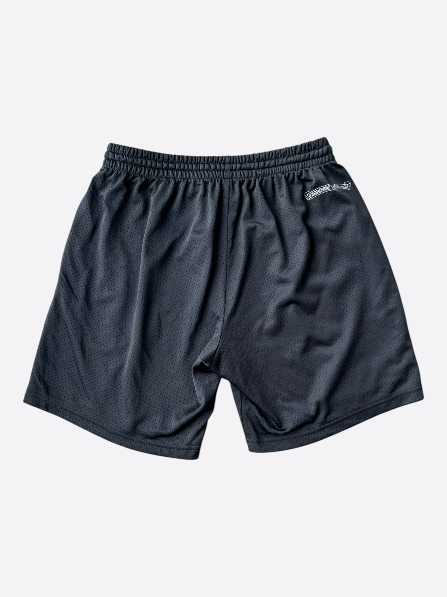 Chrome Hearts Black & White Logo Mesh Shorts