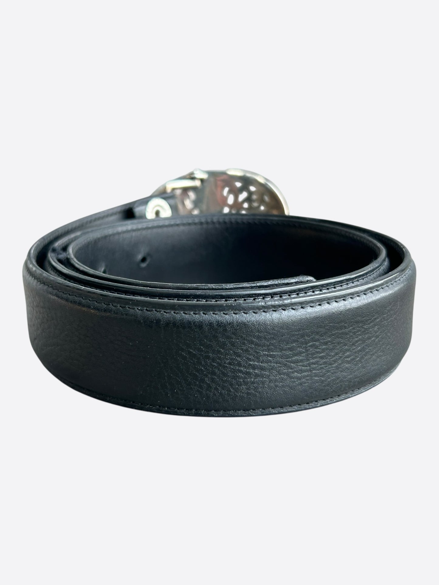 Chrome Hearts Black & Silver Oval Cross Belt