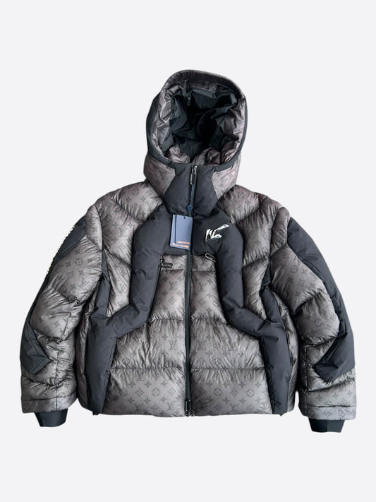 Louis Vuitton Black & Grey 2054 Monogram Heat Reflective Puffer Jacket