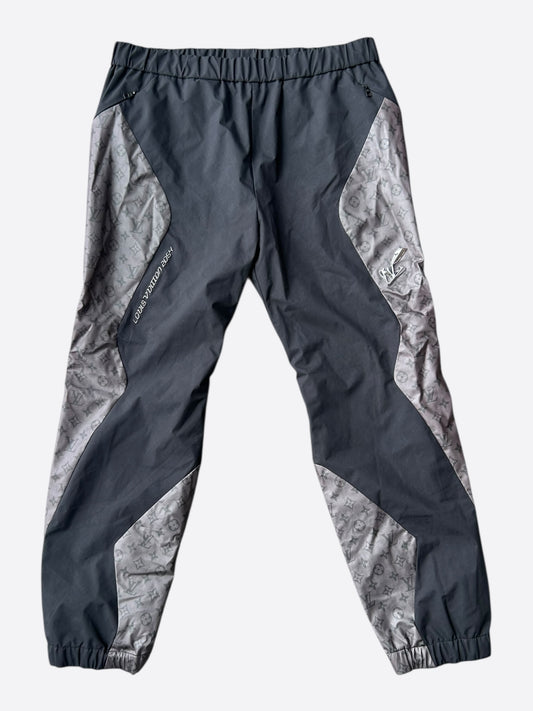 Louis Vuitton Black & Grey 2054 Monogram Heat Reflective Track Pants