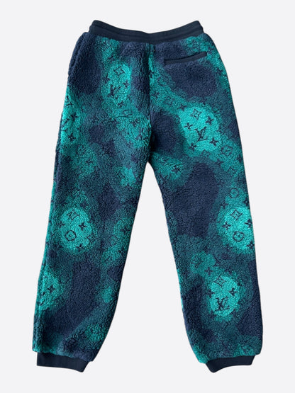 Louis Vuitton Green Camouflage Monogram Fleece Sweatpants