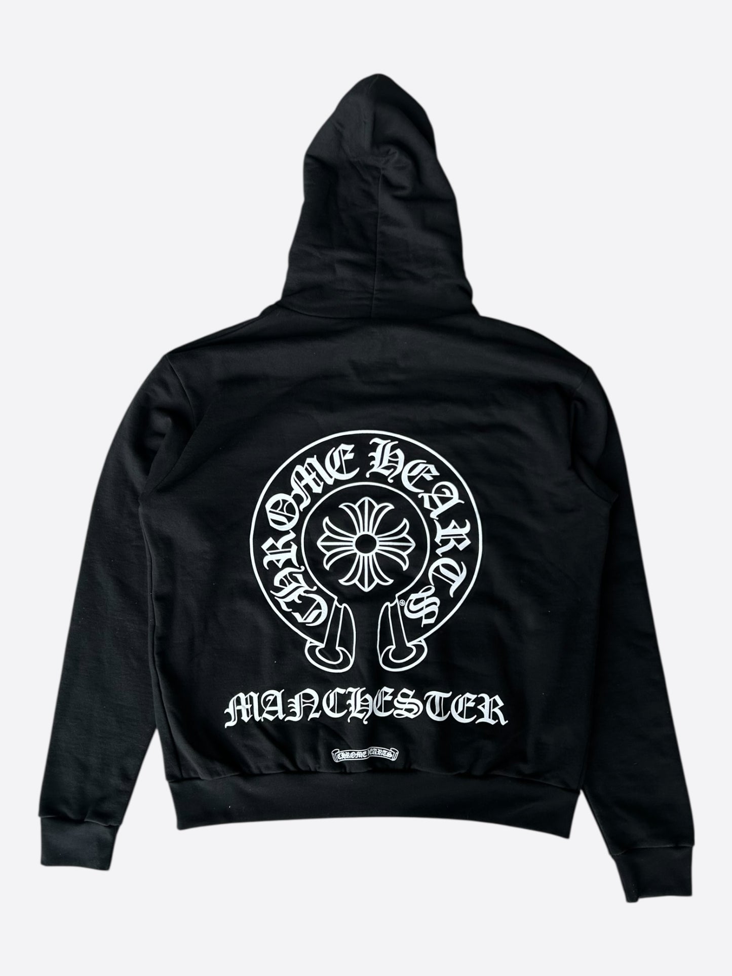 Chrome Hearts Black & White Manchester Exclusive Horseshoe Zip Up Hoodie