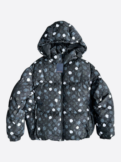 Louis Vuitton Yayoi Kusama Black Polka Dot Monogram Puffer Jacket