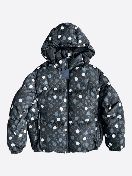 Louis Vuitton Yayoi Kusama Black Polka Dot Monogram Puffer Jacket