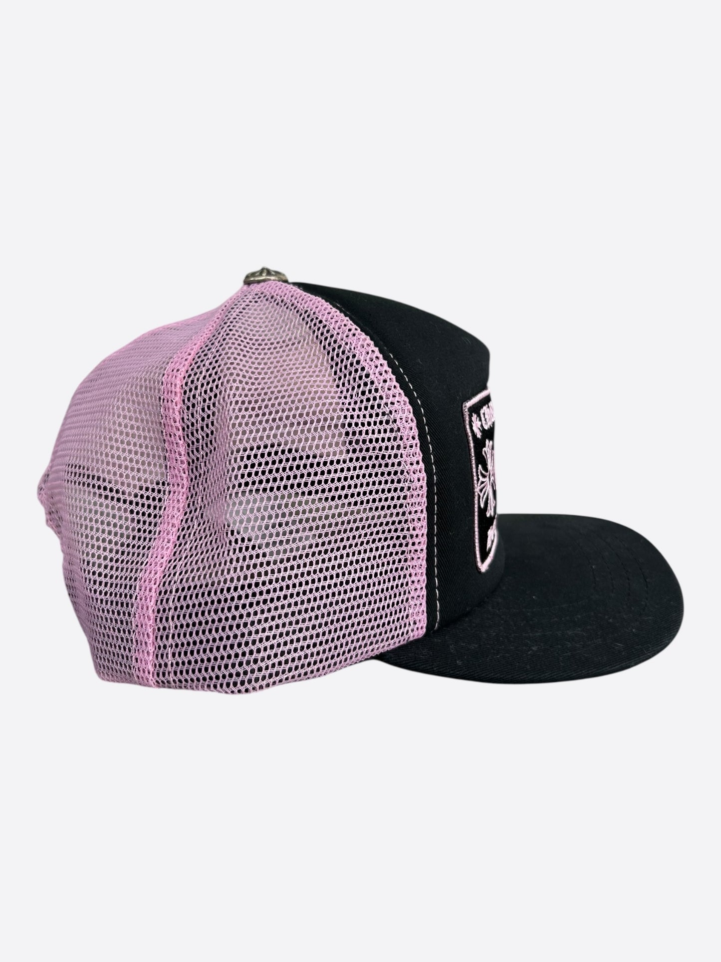 Chrome Hearts Black & Pink Hollywood Trucker Hat