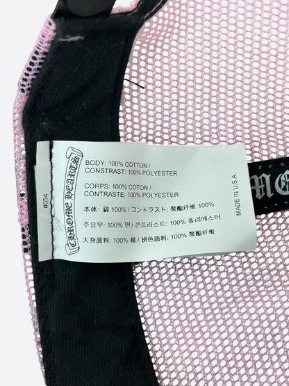 Chrome Hearts Black & Pink Hollywood Trucker Hat