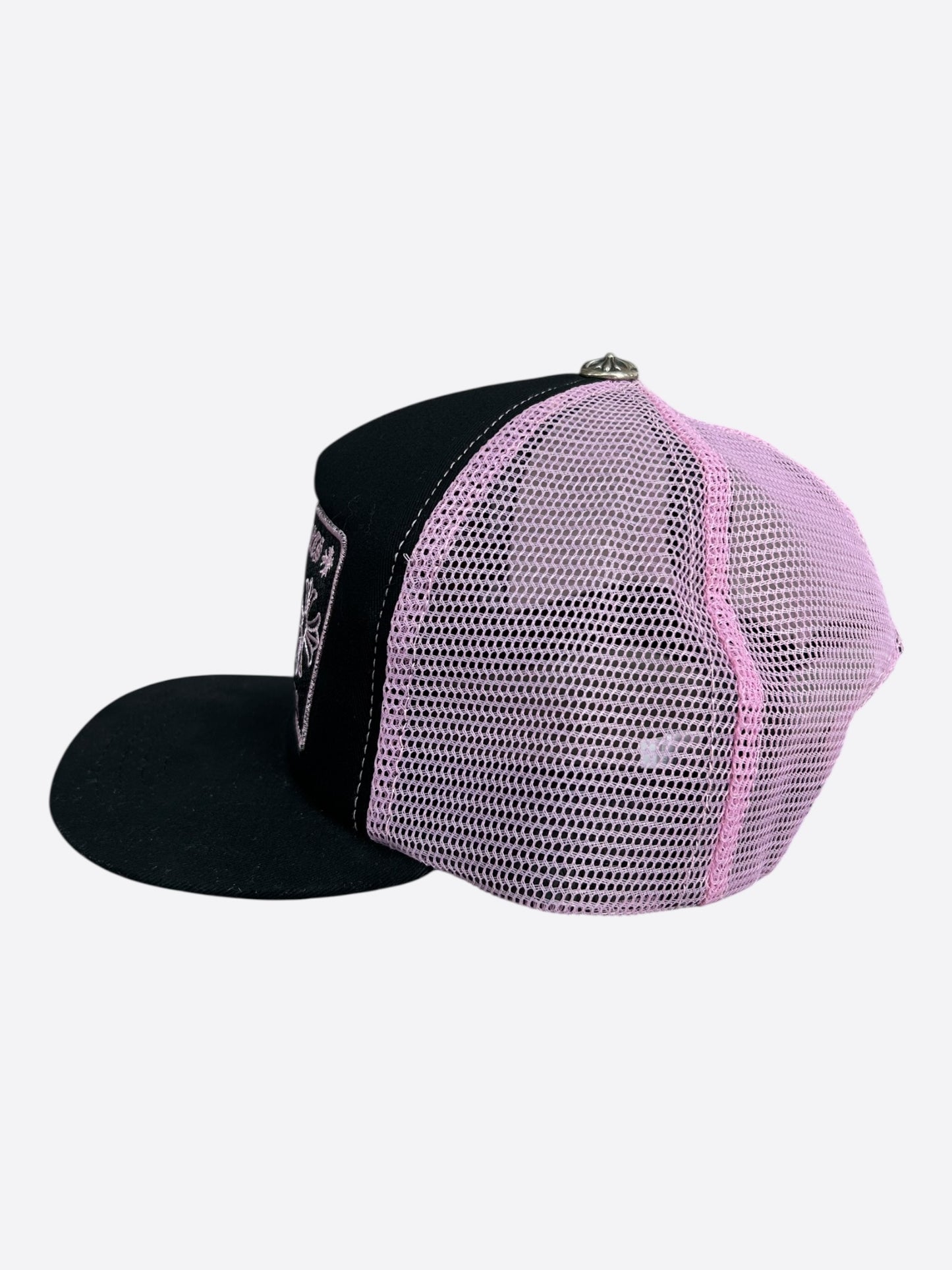 Chrome Hearts Black & Pink Hollywood Trucker Hat