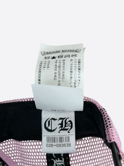 Chrome Hearts Black & Pink Hollywood Trucker Hat