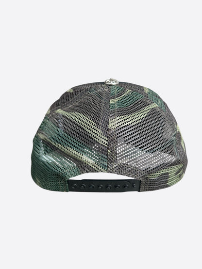Chrome Hearts Black & Green Camouflage Trucker Hat
