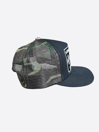 Chrome Hearts Black & Green Camouflage Trucker Hat