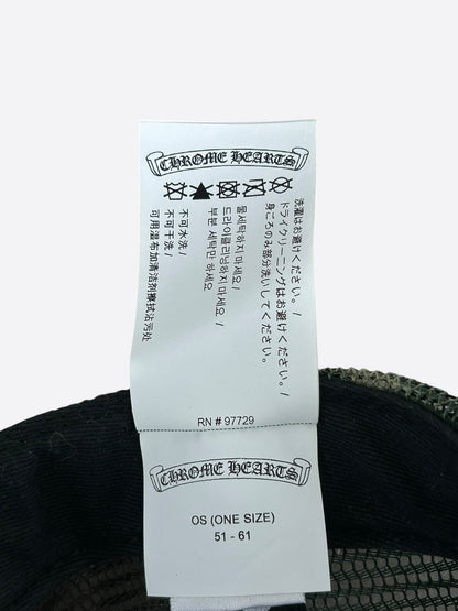 Chrome Hearts Black & Green Camouflage Trucker Hat