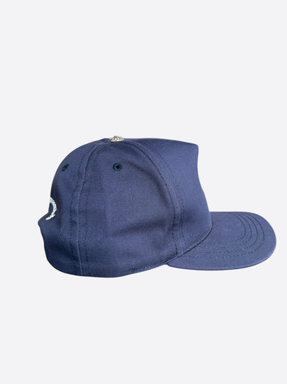 Chrome Hearts Navy & White Embroidered CH Logo Hat