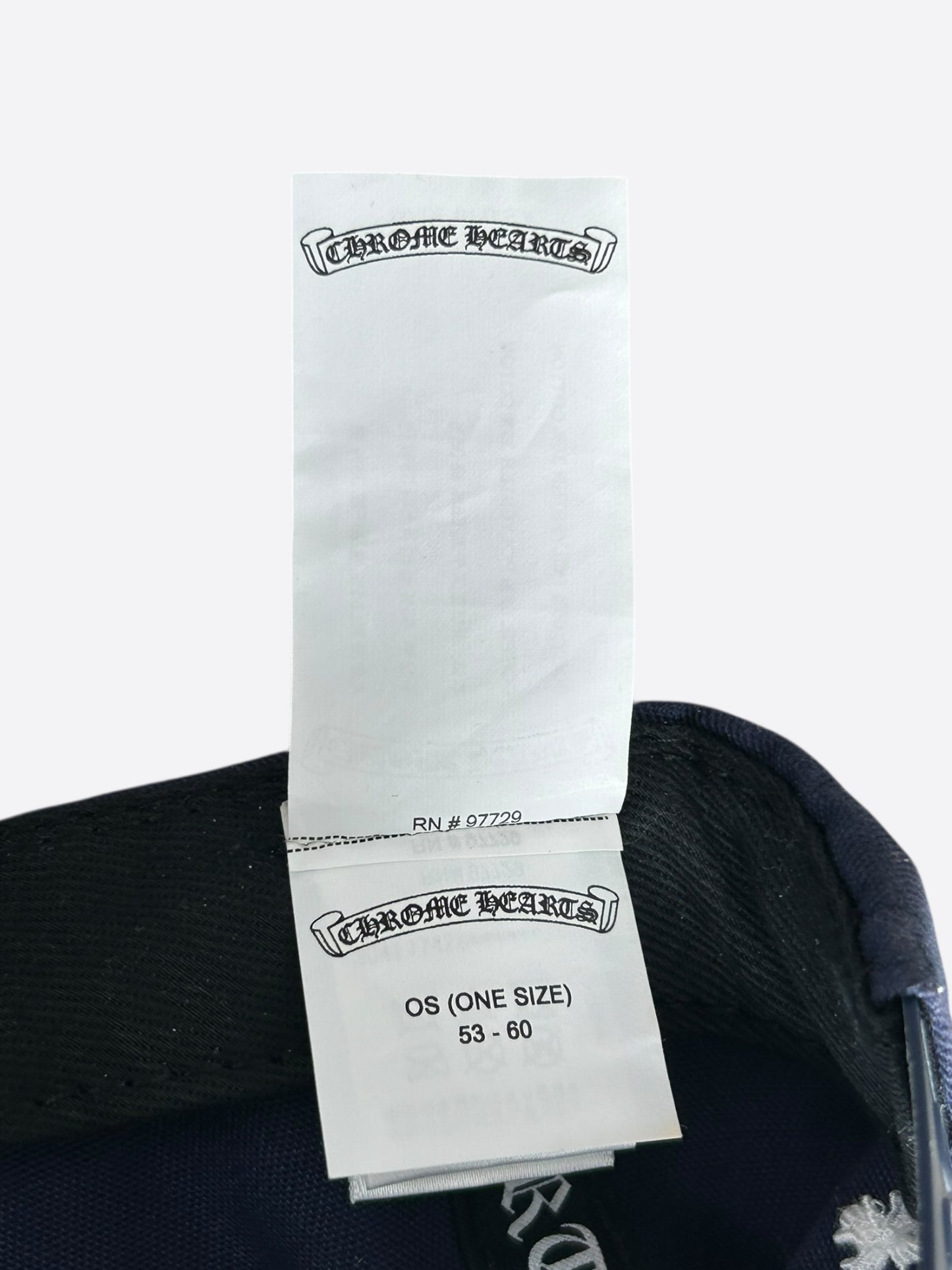 Chrome Hearts Navy & White Embroidered CH Logo Hat