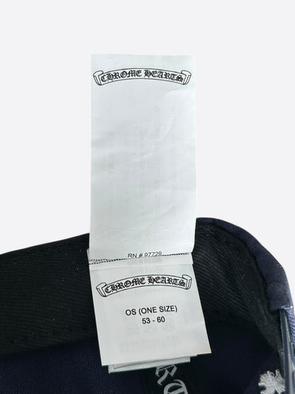 Chrome Hearts Navy & White Embroidered CH Logo Hat