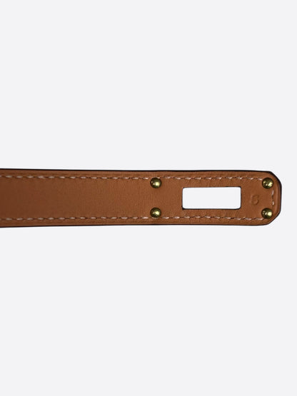 Hermes Pink Swift & Gold Hardware Kelly Double Tour Bracelet