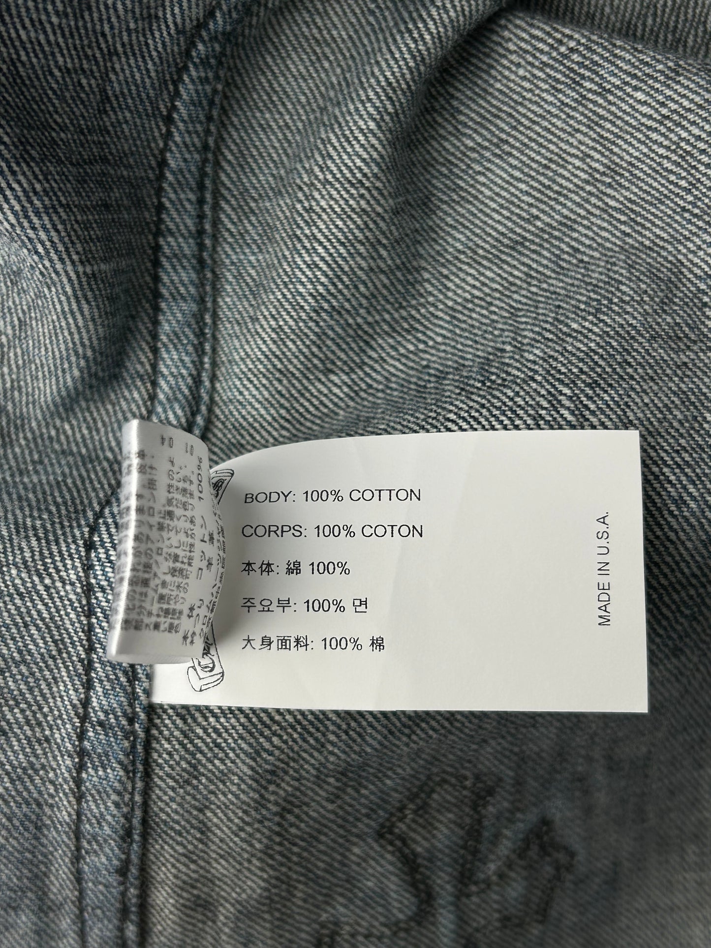 Chrome Hearts Blue Embroidered Cross Patch Denim Shirt